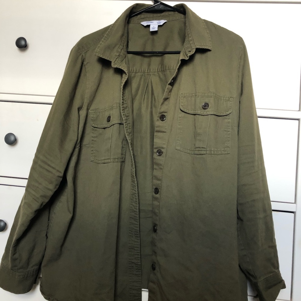 Old Navy Green Classic Button-Down